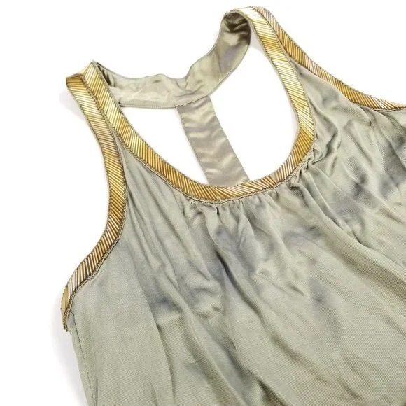 TED BAKER LONDON | Simian Sequin Detail Top Khaki - Picture 2 of 13